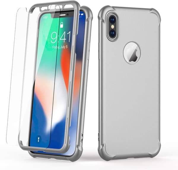 BAGSIDER GLAS TIL IPHONE XS MAX 6,5' SØLV