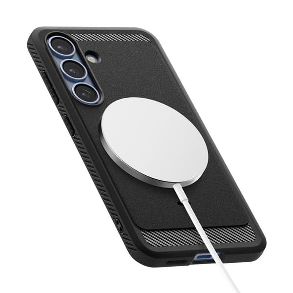 Spigen Rugged Armor Mag MagSafe - Etui til Samsung Galaxy S25 (Mat Sort)
