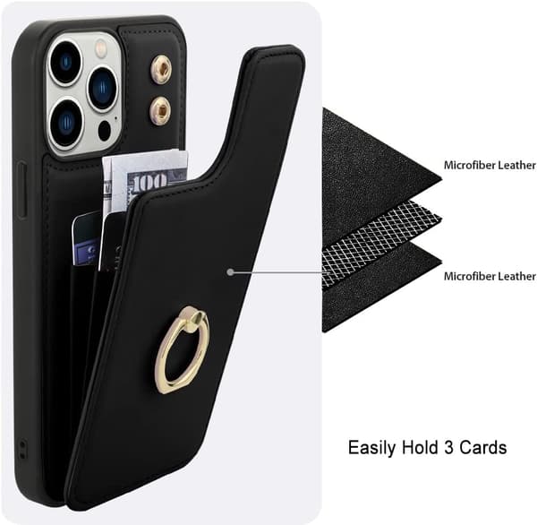 FODRAL TILL IPHONE 13 PRO MAX 6.7 5G SVART PLÅNBOK