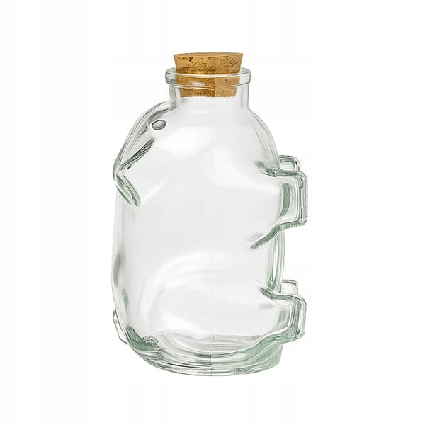 5x George Pig glasflaskor 350ml för likörer, alkohol presentförpackning