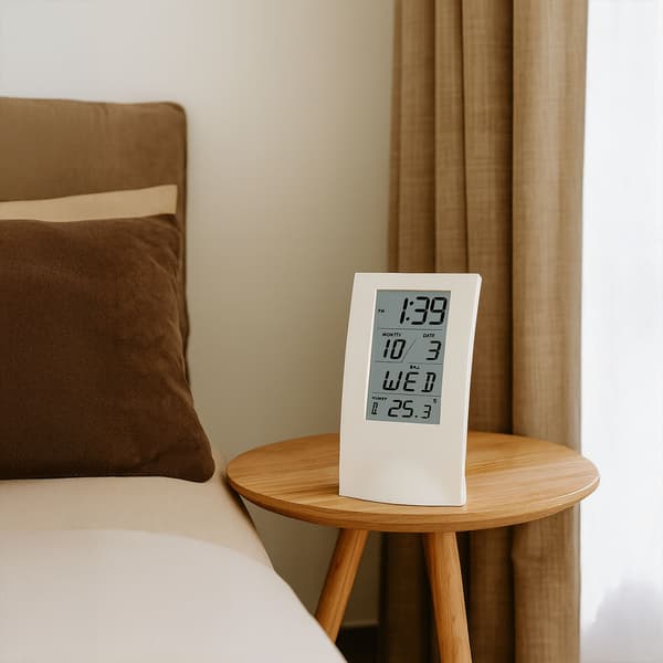 Väderstation väderur termometer elektronisk kalender inomhus