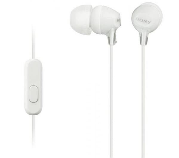 Datorhörlurar SONY MDR-EX15AP med mikrofon Vit