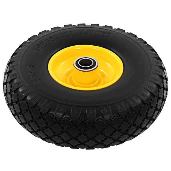 vidaXL transportvognshjul, 2 stk., massive, polyuretan, 3,00-4