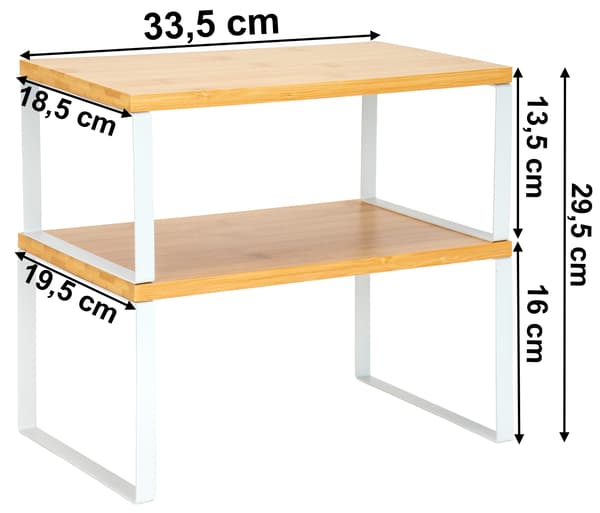 2 GINGER bambuhyllyä setti valkoinen askartelu