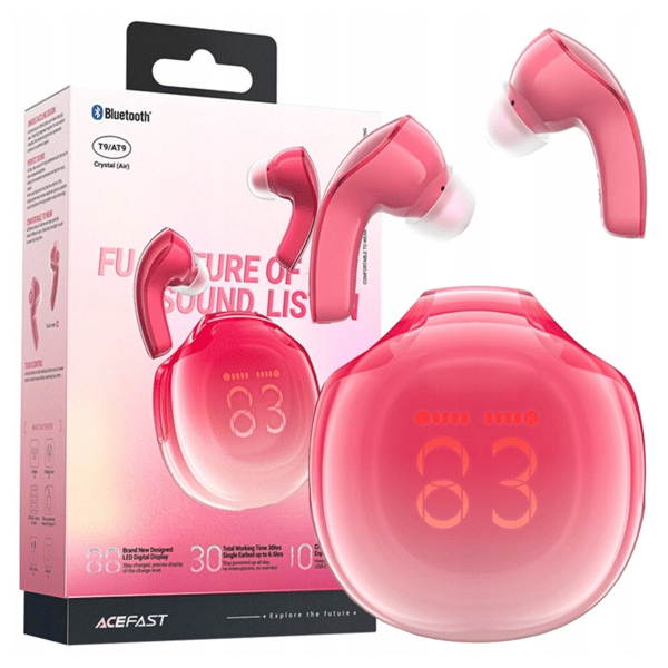 Acefast T9 Bluetooth 5.3 Trådlösa In-Ear Hörlurar - Röda