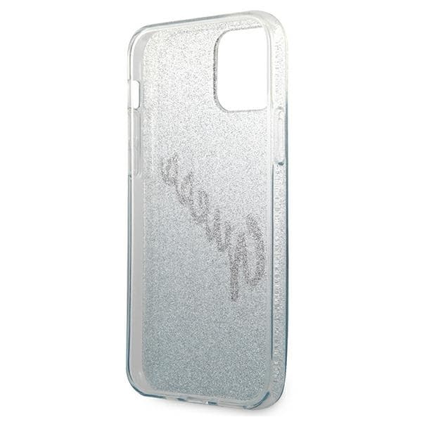 Guess GUHCP12LPCUGLSBL iPhone 12 Pro Max 6.7 sininen/sininen kovakuori Glitter Gradient Script