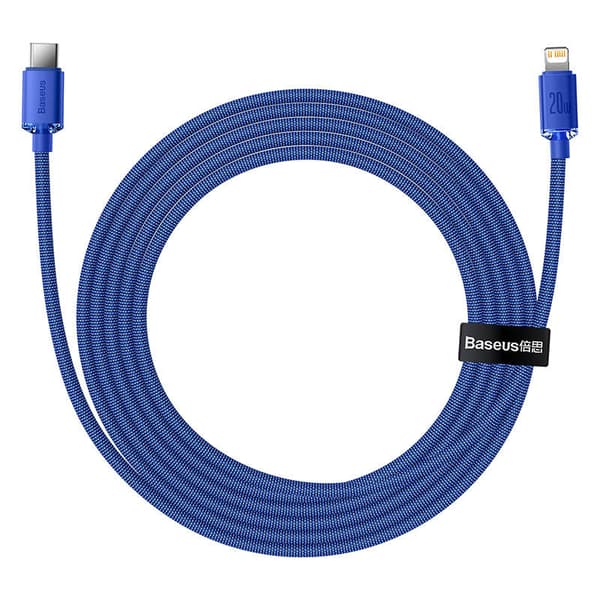 Baseus Crystal Shine USB-C til Lightning-kabel, 20W, PD, 2m (blå)