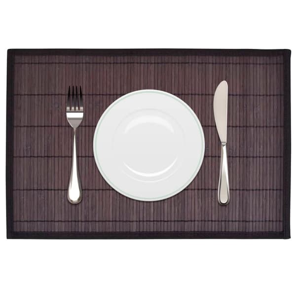 vidaXL Bambu bordsunderlägg 30 x 45 cm mörkbrun