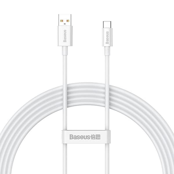 Baseus Superior 100W 2m USB till USB-C-kabel (vit)