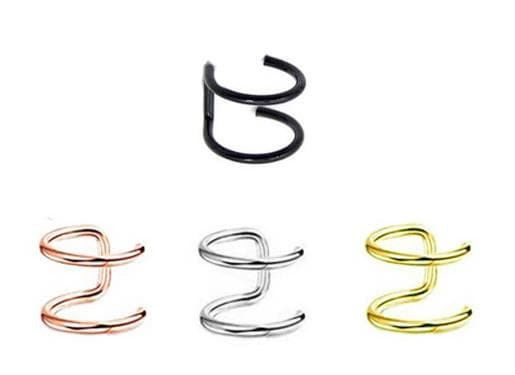 Falsk ørering - Rosaguld ørecuff - FK-010