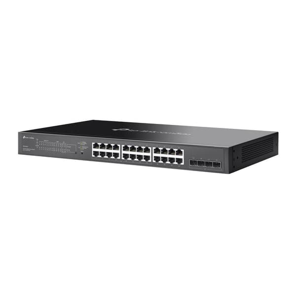 TP-LINK SG2428LP Netværksswitch, 24 Gigabit-porte, PoE+, Grå