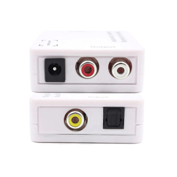 Optisk lydkonverter Koaksial TOSLINK - RCA 2x Chinch analog