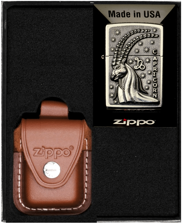 Zippo tändareset Zodiak Stenbocken gåva