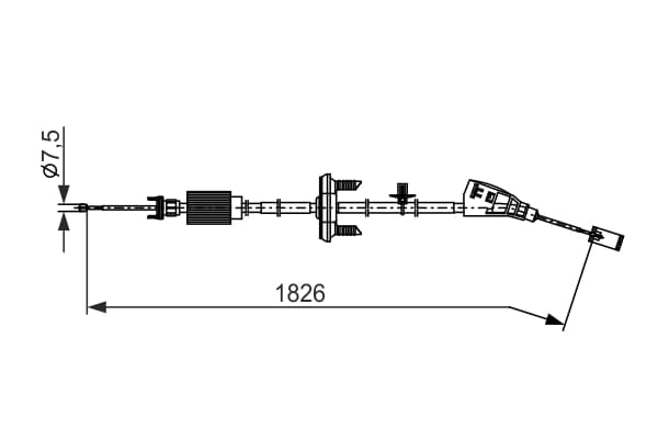 HÅNDBREMSEKABLER 1987482795 BOSCH