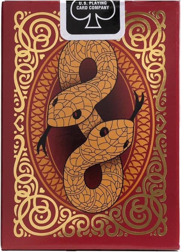 BICYCLE SNAKE -pelikortit 1 pakkaa puulaatikossa