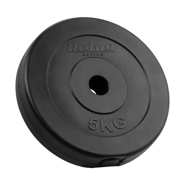 Rebel bituminös viktskiva set 4x5kg 20kg hål 31mm klassisk skiva