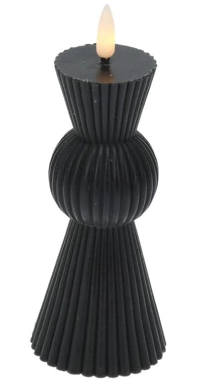 LED-ljus ribbad 6,5x14,5cm med fladdrande lågeffekt