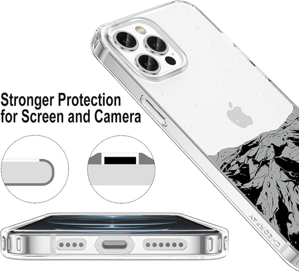 LÄPINÄKYVÄ SUOJA APPLE IPHONE 12 PRO MAX 6.7':LLE