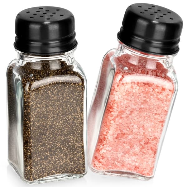 Salt- och pepparkar i glas 80 ml 2 st