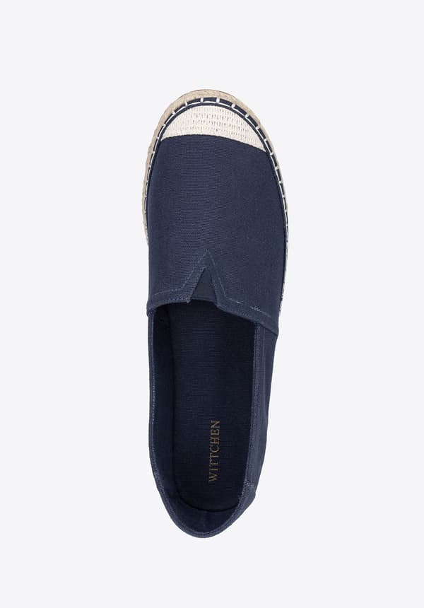 Wittchen Herr Espadriller med Flätad Tå, Marinblå, Textil Material