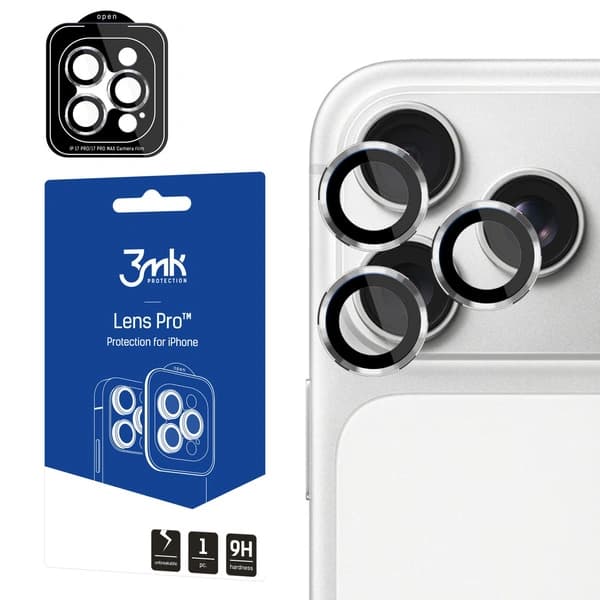 Apple iPhone 17 Pro /17 Pro Max - 3mk Linsebeskyttelse Pro Sølv