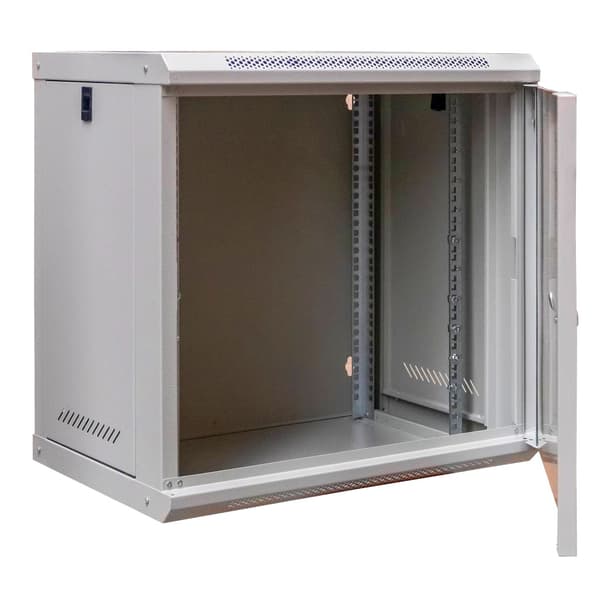 Netberg 19" 9U 450x600x400 väggmonterad serverskåp grå