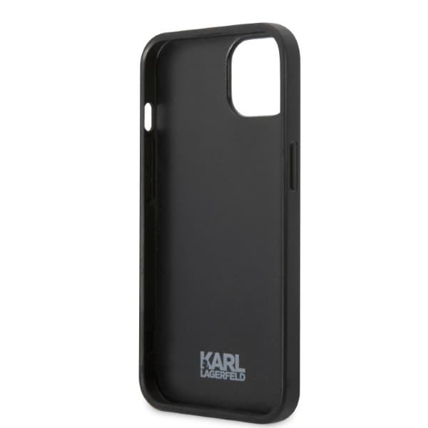 Karl Lagerfeld KLHCP13LPMNIKBK iPhone 13 Pro / 13 6.1 hårdt cover sort/sort Monogram Ikonik Patch