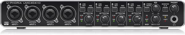 Behringer UMC404HD USB-lydkort, 4 indgange, sort