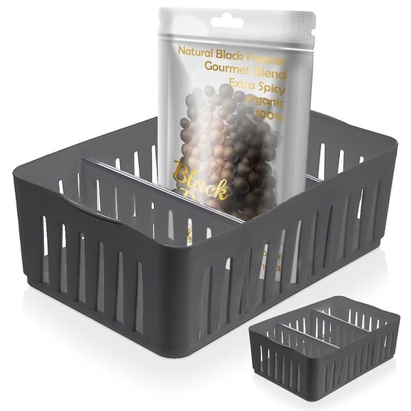 Grå beholder organizer til krydderier 24,5x16x8 cm