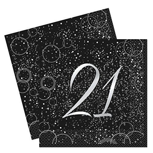 Glitz 21 hopeanväristä paperilautasliinaa 16 kpl.