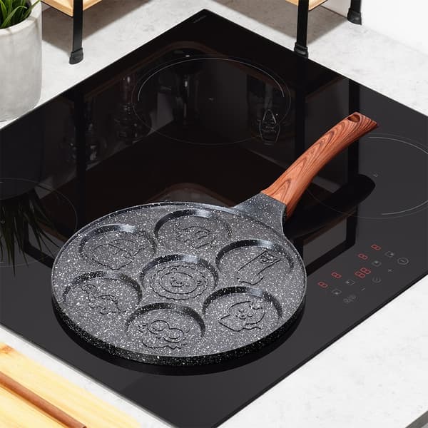 Pande til æg granit 7 huller BLACK&WOOD 26 cm