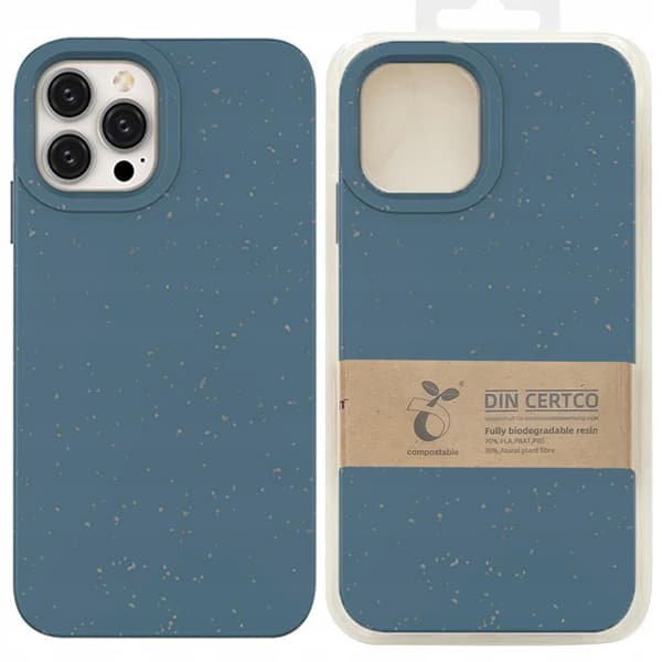 Eco Case iPhone 14 Plus Silikone Nedbrydeligt Cover Marineblå