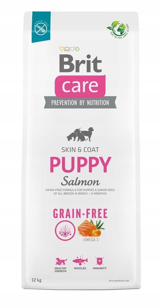 Brit Care Dog Grain-Free Puppy 12 kg tørfoder til hunde med laks