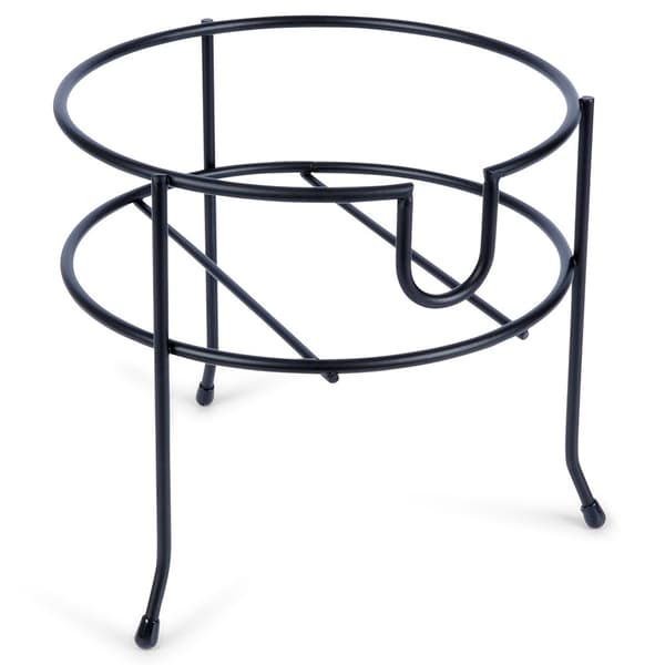 Metallinen musta purkiteline hanalla 20 cm