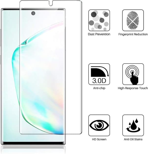 SKYDDSFILM FÖR SAMSUNG GALAXY NOTE 10 LITE SOLID, HÅLLBAR 3 DELAR