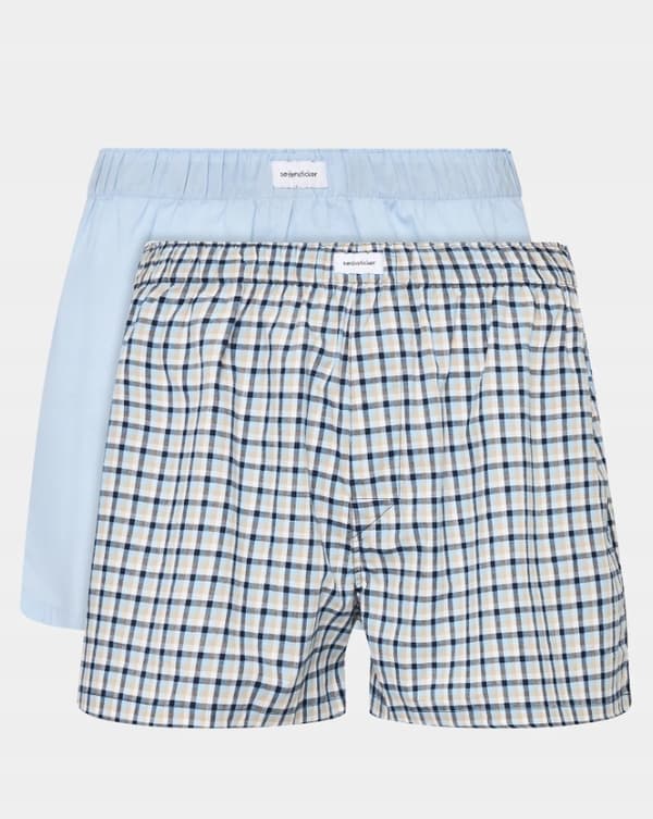 SEIDENSTICKER BOXERSHORT 2-PACK BLÅ S W_B TXA