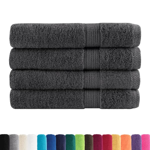 vidaXL Premiumhanddukar SOLUND, 4-pack, Antracit, 80x200 cm