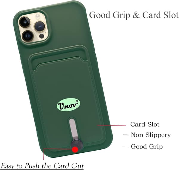 ETUI TIL APPLE IPHONE 14 PRO MAX 6,7" GRØN SILIKONE + KORTSLUKKET