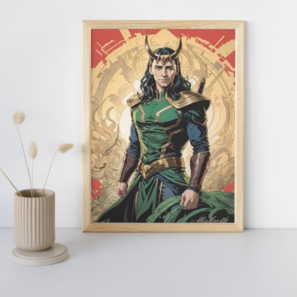 TALMALERI MED RAMME Marvel Loki-malerier 40x50 cm