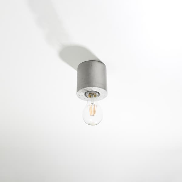 Loftlampe Sensix 1 E27 grå beton Lumilo 06.603.78