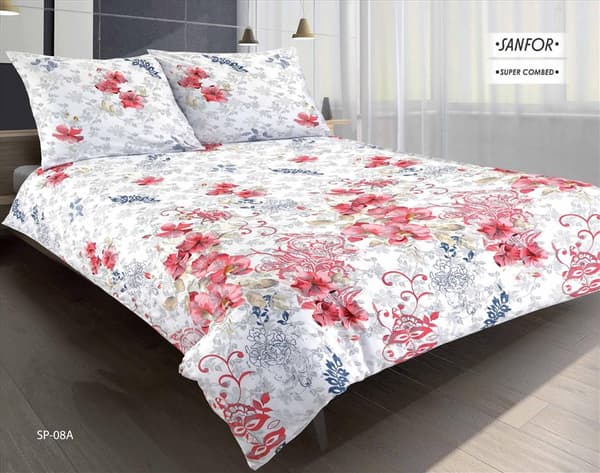 Matex PREMIUM satinsängkläder 140x200 Blommor Ornament
