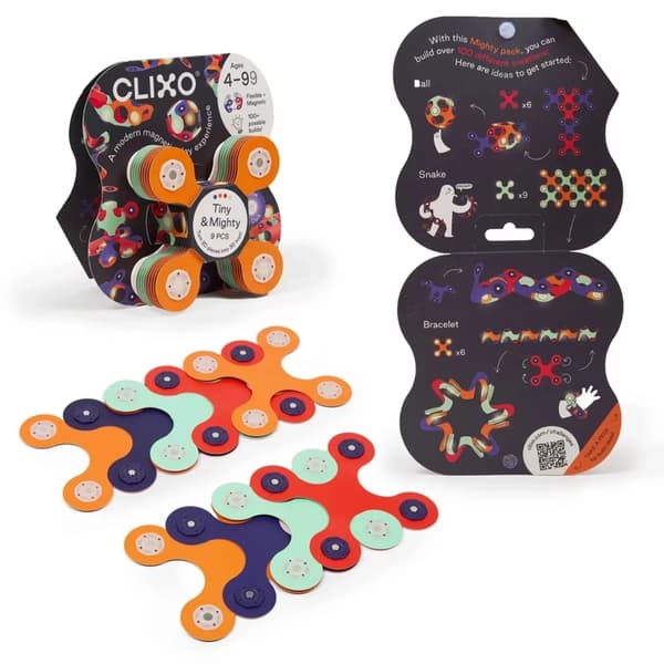 Clixo Tiny & Mighty Space 9-delat magnetiskt byggklossset - 4+