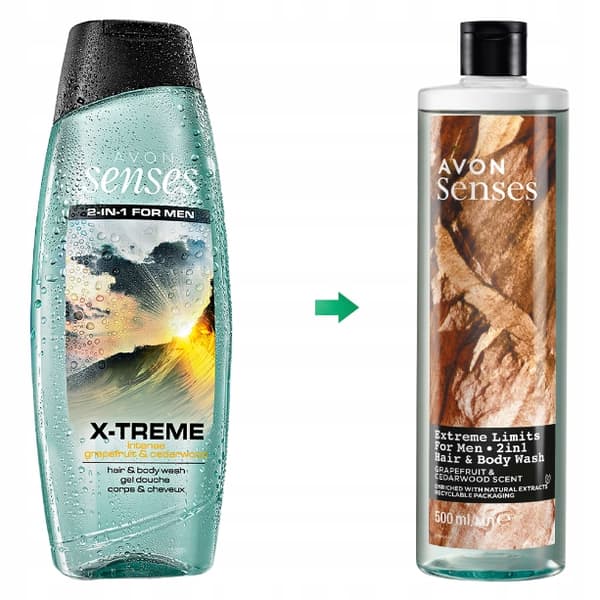 Avon - Extreme Limits krops- og hårvaskegel 500ml