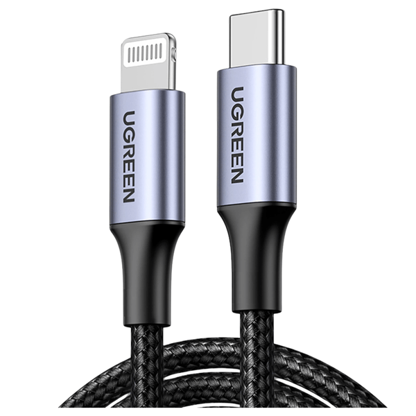 Ugreen US304 60759 Lightning - USB-C 2.0 MFi-kabel 1 m - Grå