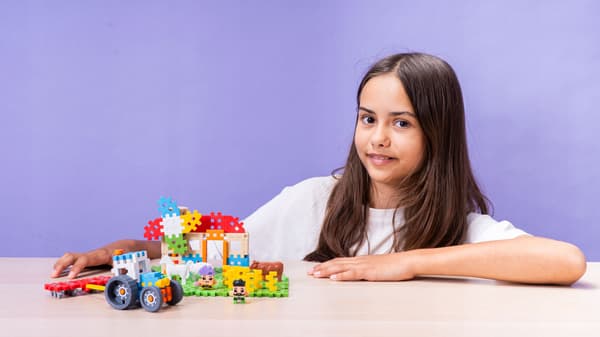 Marioinex WAFFLE mini FARMER-block - Vriden kvarn, 109 bitar