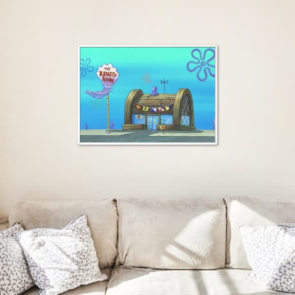 MÅLNING MED SIFFROR Bilder att måla SvampBob Krusty Krab 50x40 cm