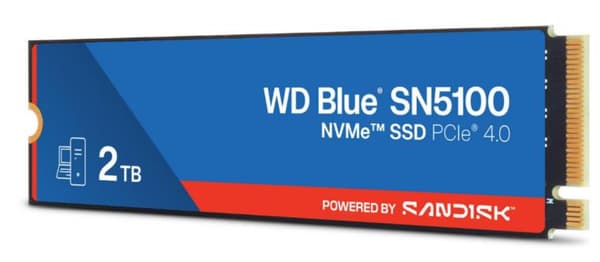 Dysk SSD SANDISK WD Blue SN5100 2TB Blå-rød