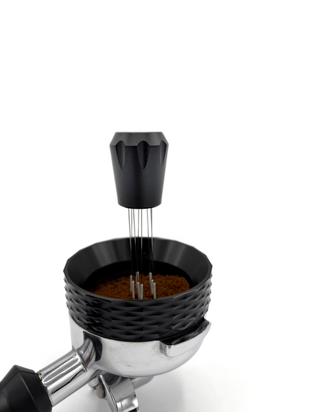 Nåledispenser til kaffe + stativ, holder - sort
