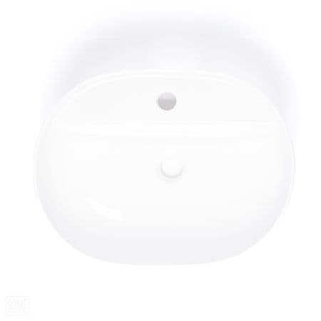 DRITTO BORDVASK 51,5X39 CM OVAL MED HUL TIL HANEN HVID