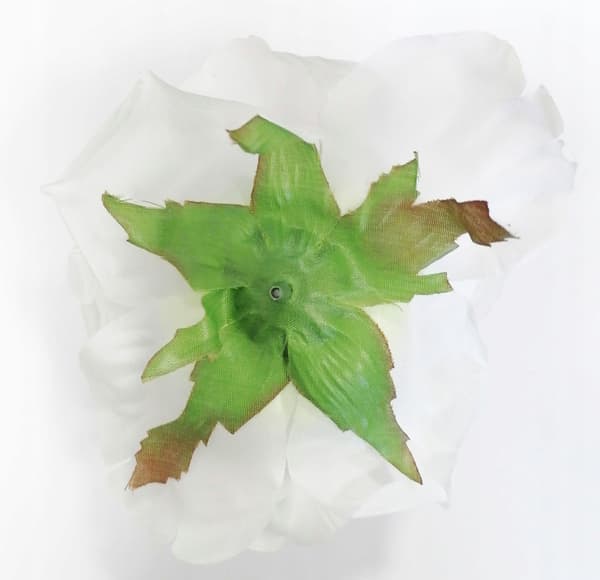 Kunstig rosenblomsthoved HVID Dekorativ